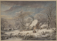 W 062
<br/>
Winterlandschap met boerderijen
<br/>
<em>Drielst, Egbert van (1745-1818)</em>